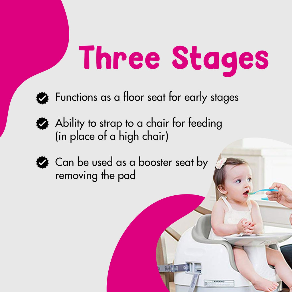 Portable Infant Multi-Seat with Tray, 6 to 36 Months, Taupe P6481