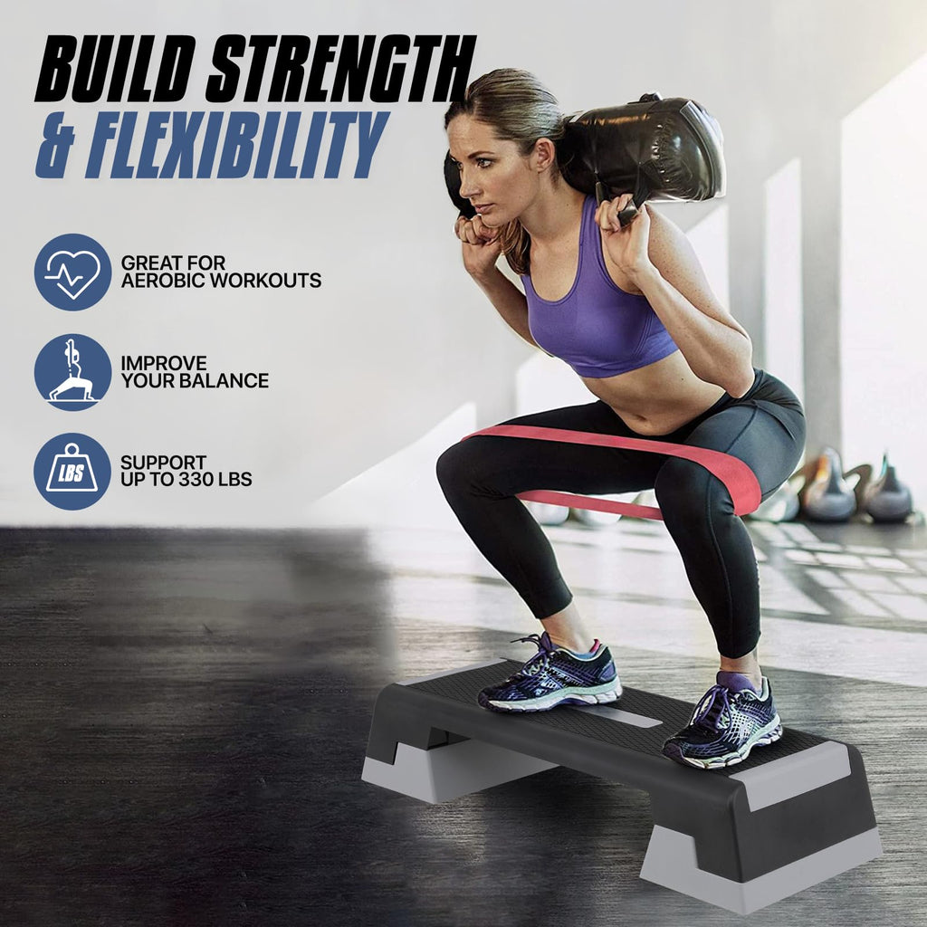 Aerobics Stepper Platform with Stackable Risers K352