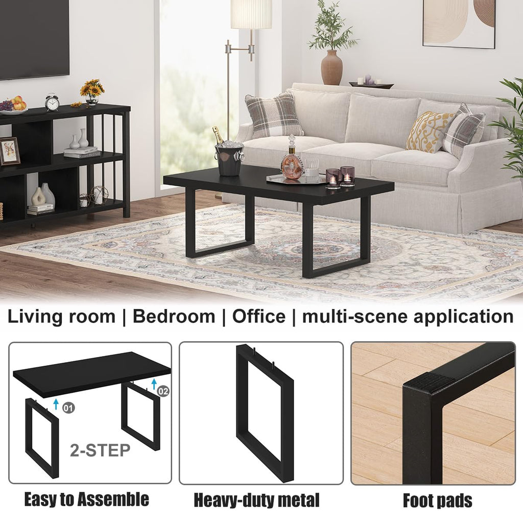 Black Wood Coffee Table Y87360