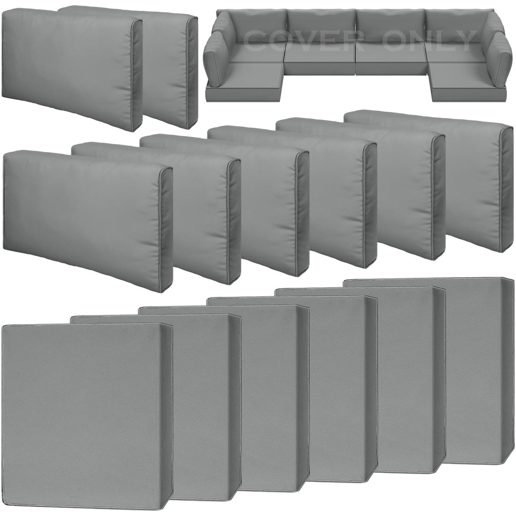 14 Piece Outdoor Waterproof Cushion Covers with Zipper X480