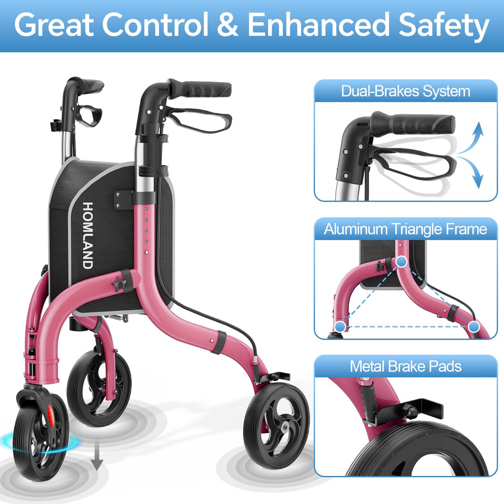 Foldable 3 Wheel Walkers Y415620