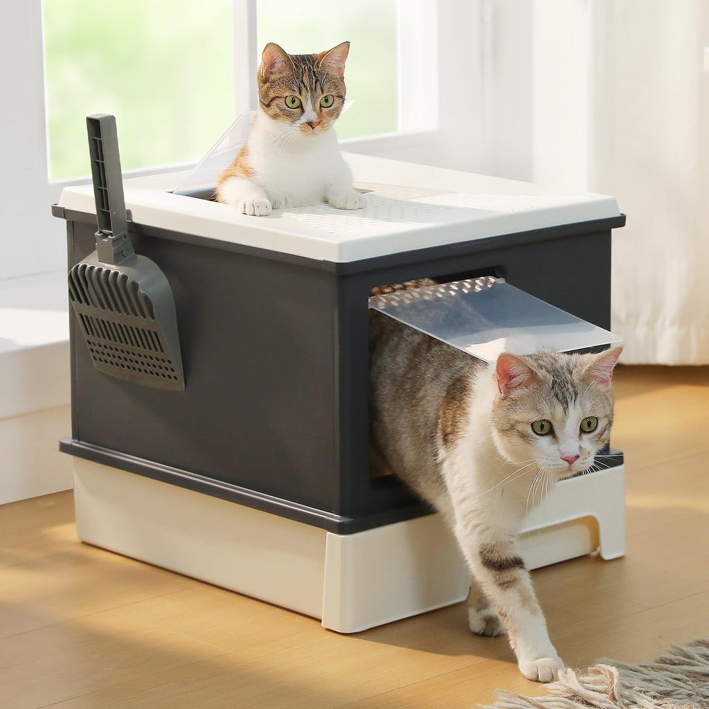 Large Enclosed Drawer Cat Litter Box with Dual Entry S560