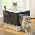 Large Enclosed Drawer Cat Litter Box with Dual Entry S560