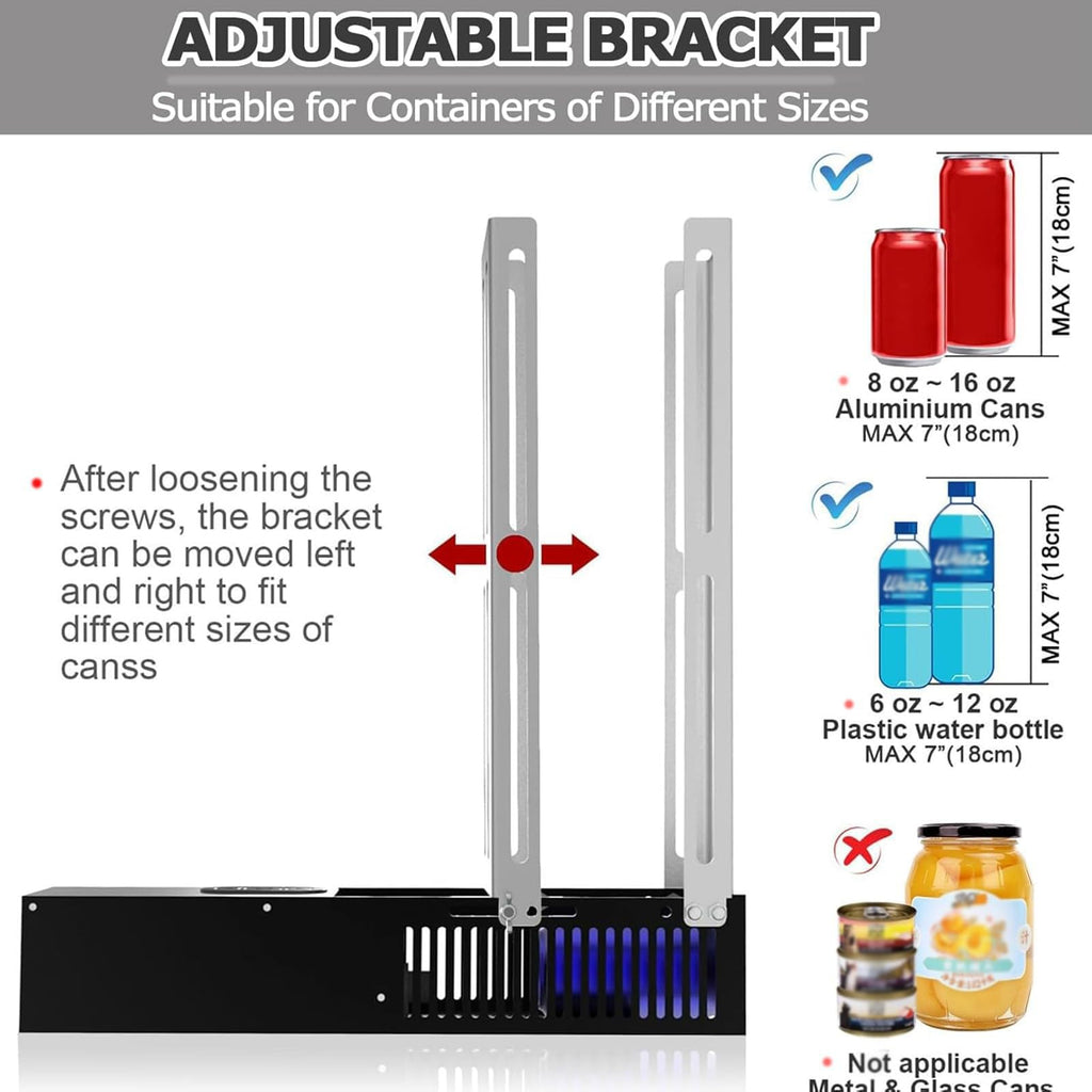 Wall Mounted Can Crusher for 12/16oz Aluminum Cans V4862