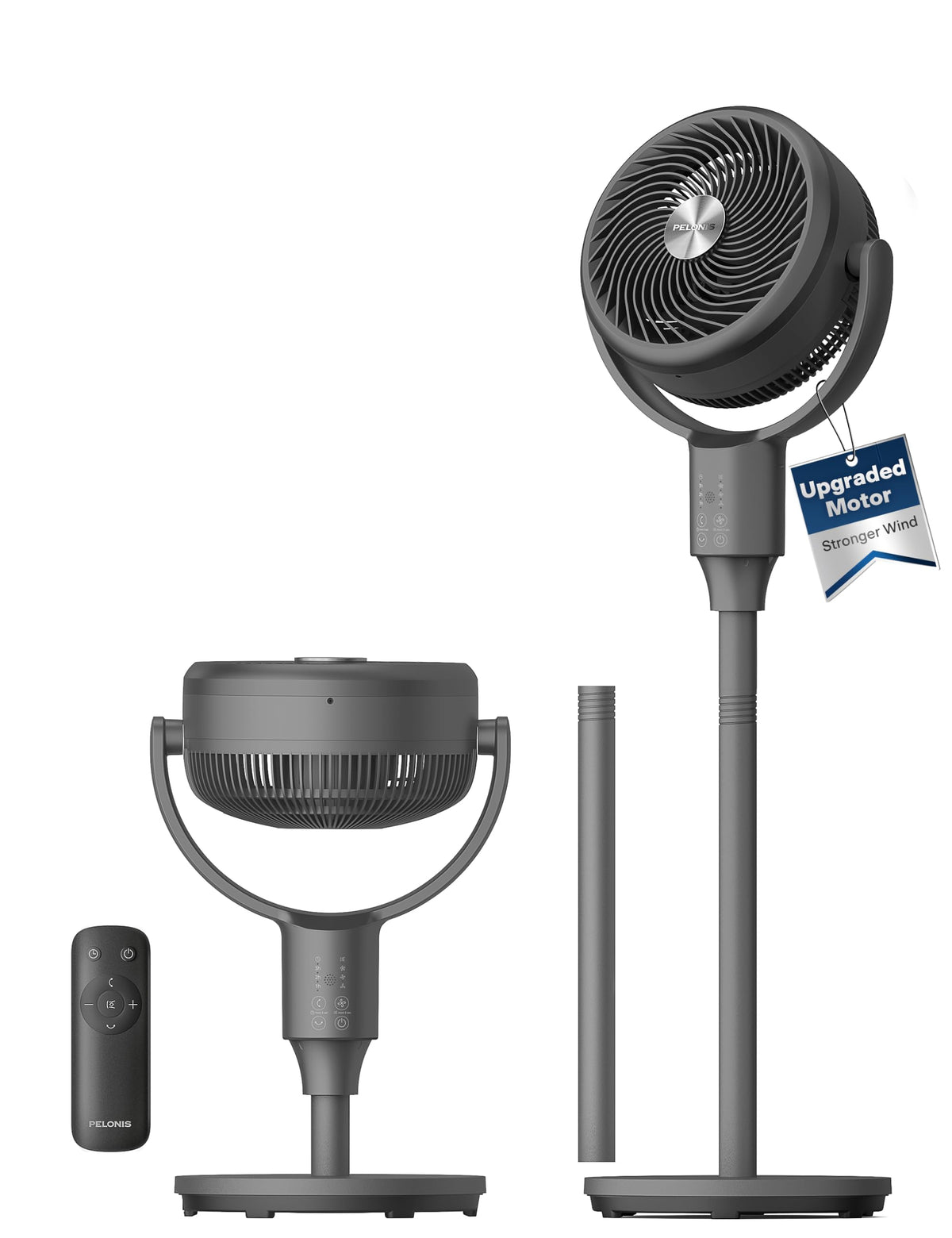 Grey Air Circulator Fan with Remote Y45007