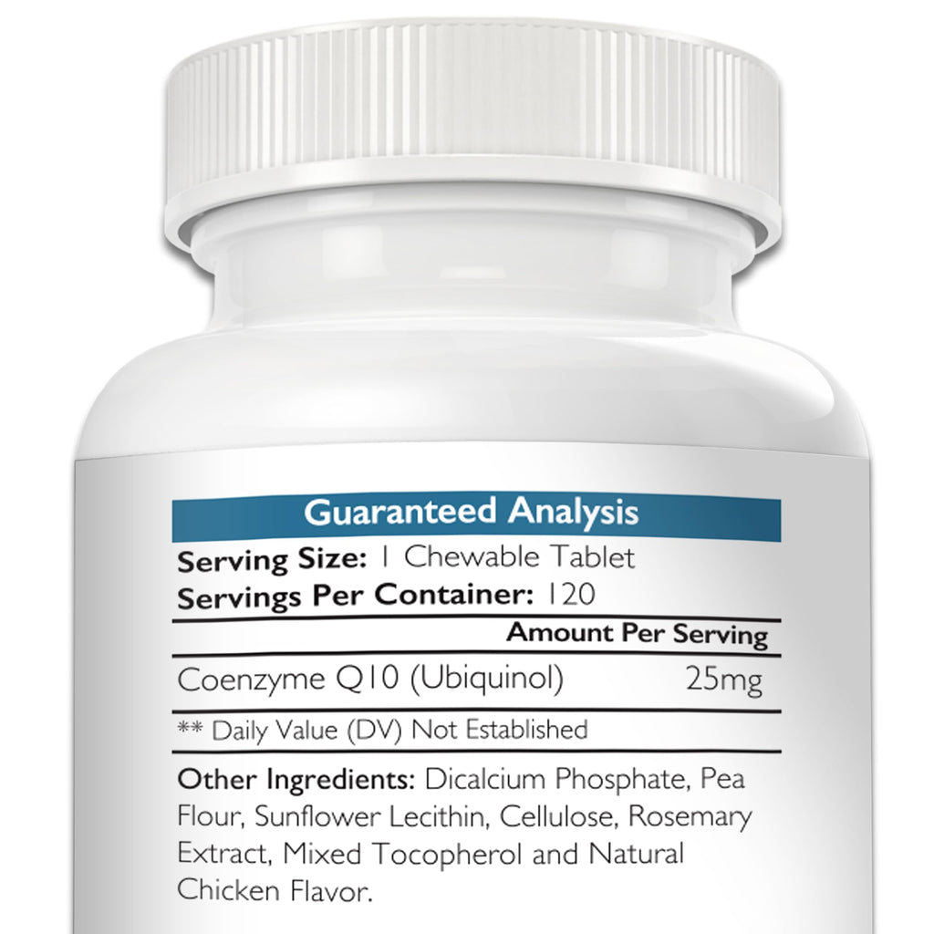 Coenzyme Q10 for Dogs Grain-Free Supplement, 120 Chewable Tablets P188921