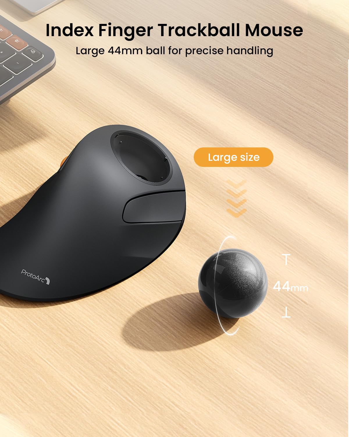 Wireless Bluetooth Trackball Mouse, Gray E260500
