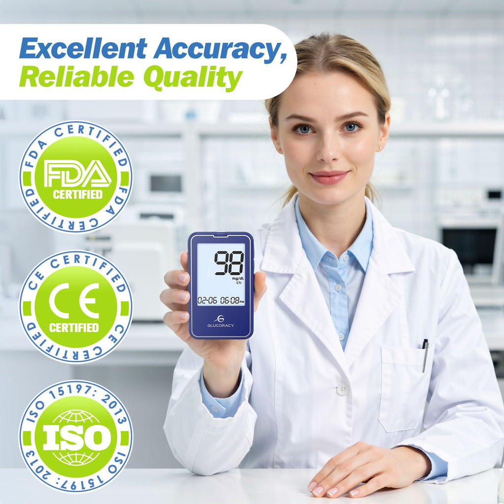 Blood Glucose Monitor Kit with 100 Test Strips T9893