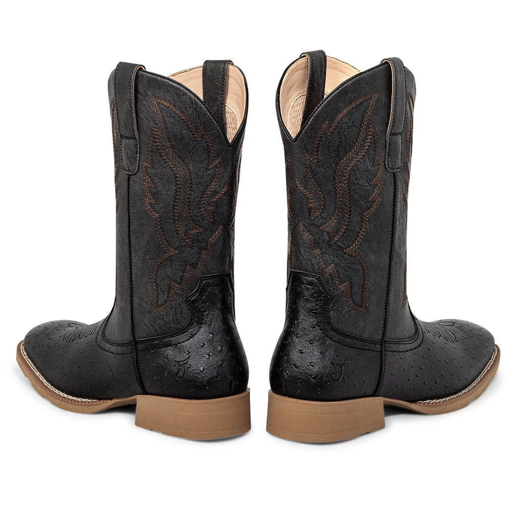 Mens Cowboy Boots Square Toe Wide Fit I656