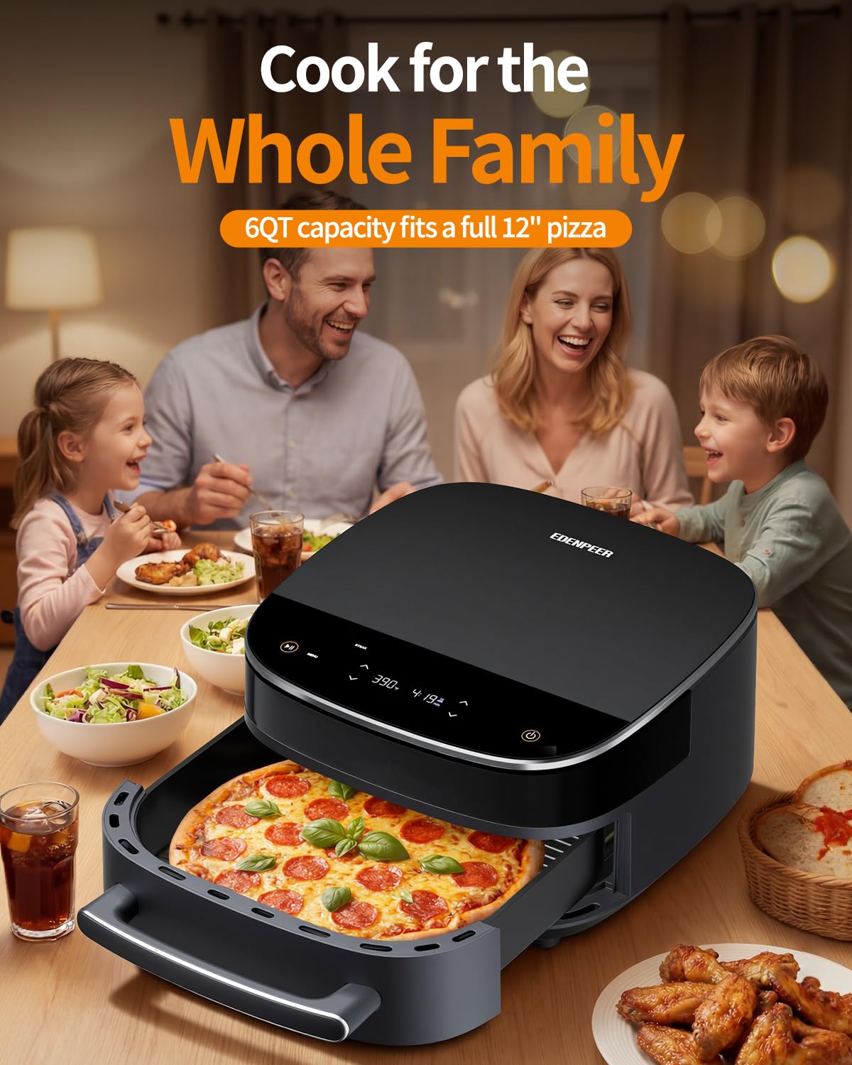 6 Quart Large Air Fryer D265
