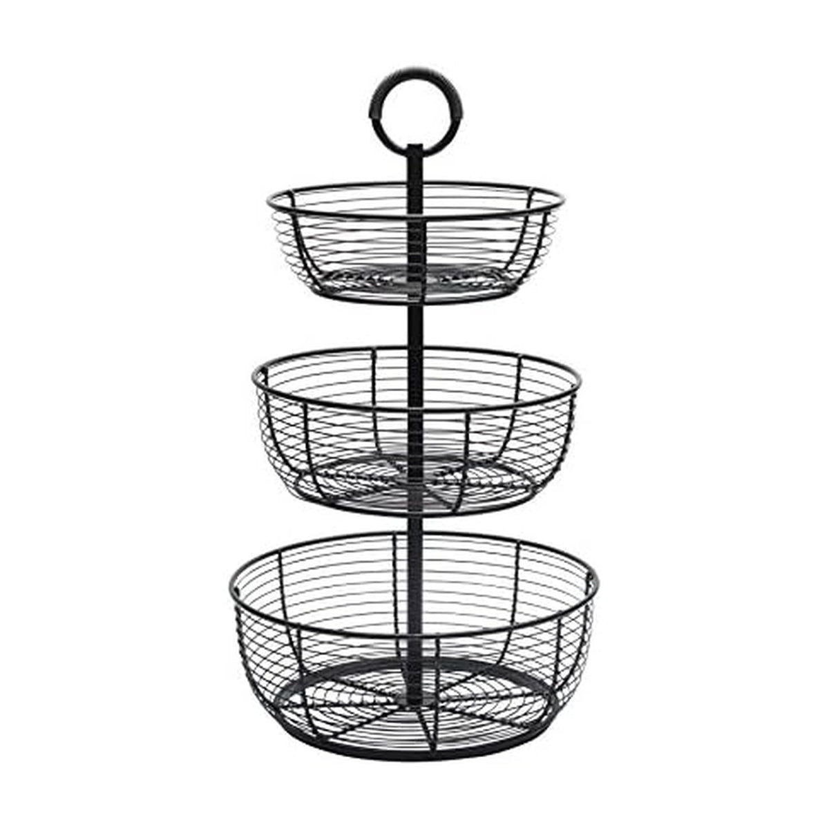 3-Tier Metal Floor Standing Fruit Storage Basket T368