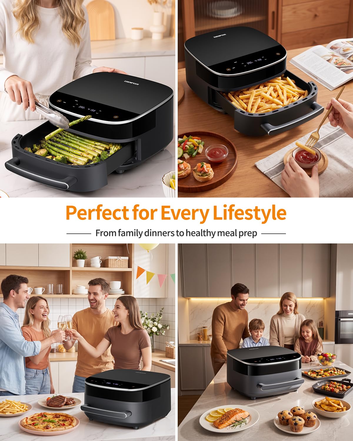 6 Quart Large Air Fryer D265
