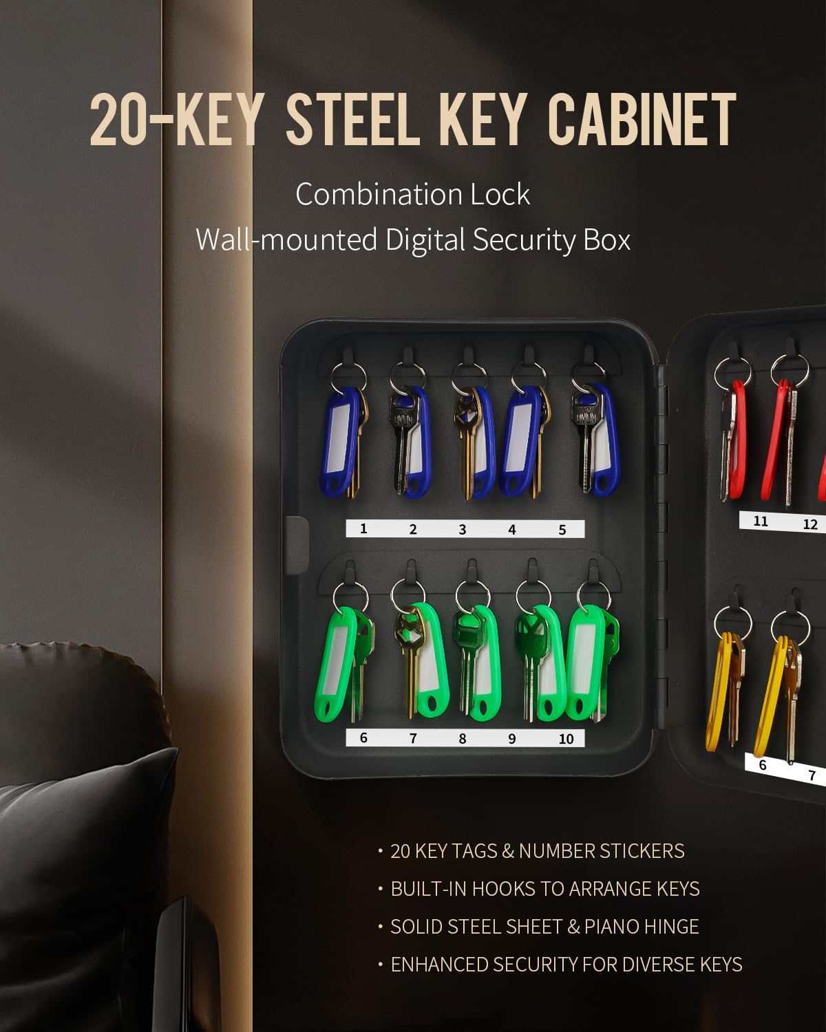 Steel Key Cabinet with Combination Lock O303295
