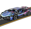 Blue 1:14 Scale Race Car Building Block Set F8518