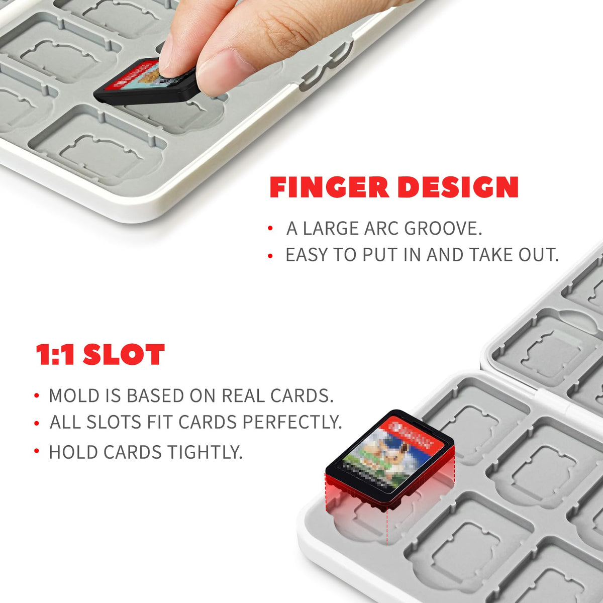 Switch Game Card Case Holds 24 Game Cards & 24 MicroSD H2560