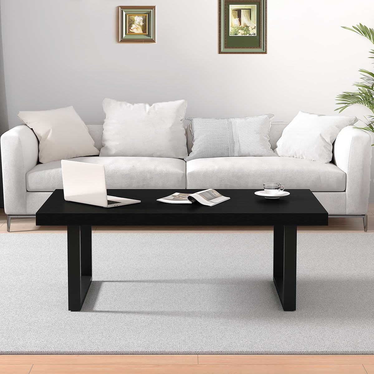 Black Wood Coffee Table Y87360