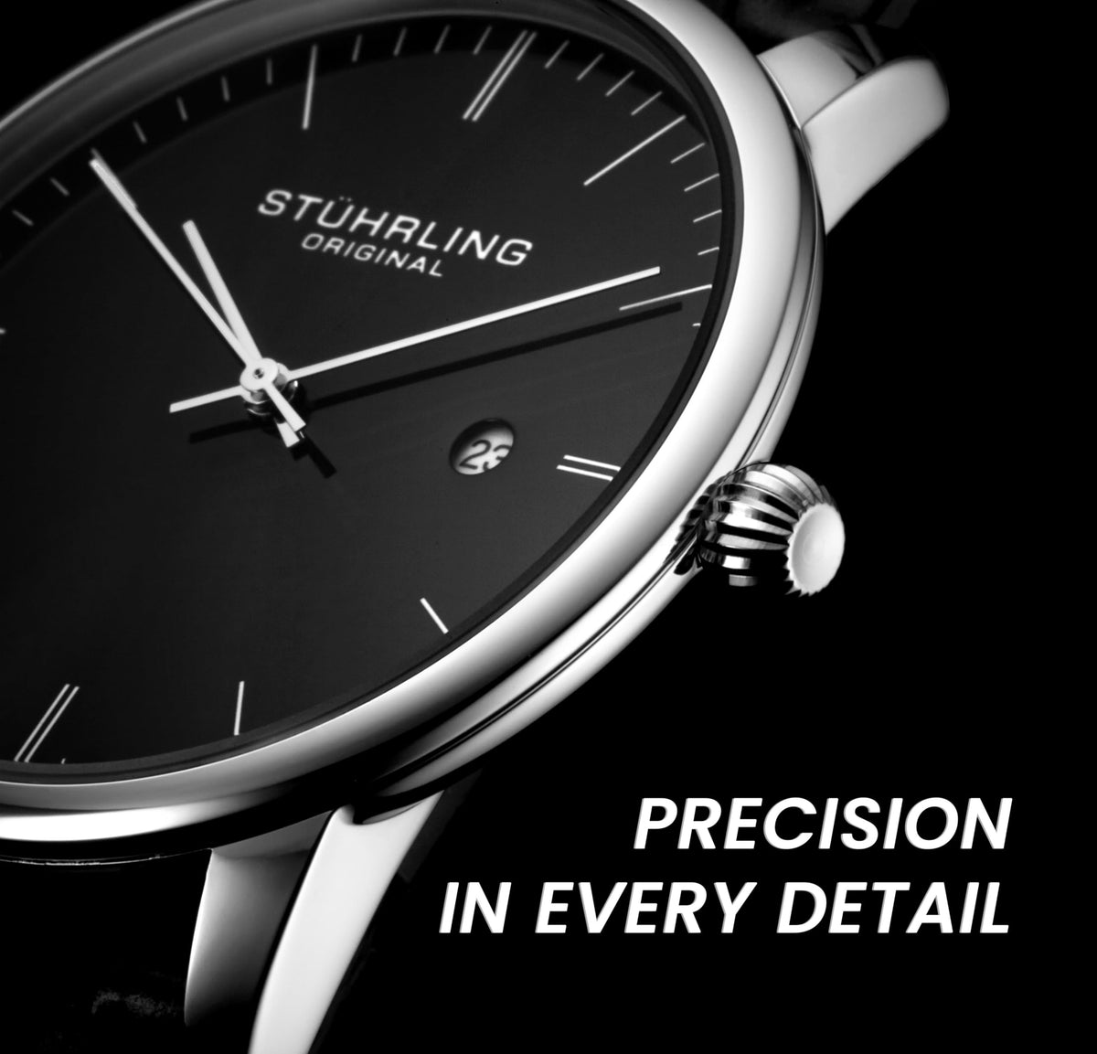Men's 40mm Ultra Slim Leather Strap Quartz Analog Dress Watch R1962