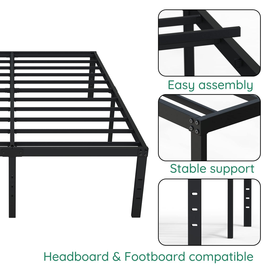 18 Inch High Queen Size Bed Frame with Storage S304771