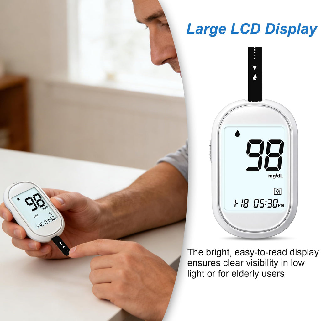 Glucose Monitor Kit with 100 Test Strips & Lancets O139507