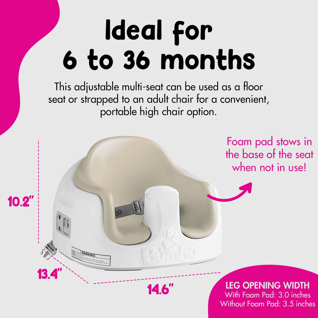 Portable Infant Multi-Seat with Tray, 6 to 36 Months, Taupe P6481