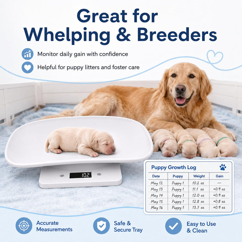 Digital Pet Scale with 1g Resolution and Tape Measure O150