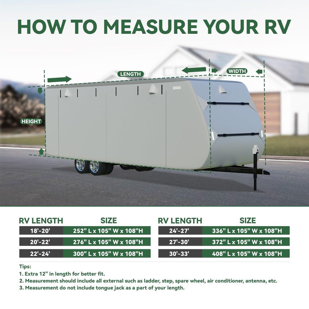 Grey 27'-30' RV Travel Trailer Cover C370