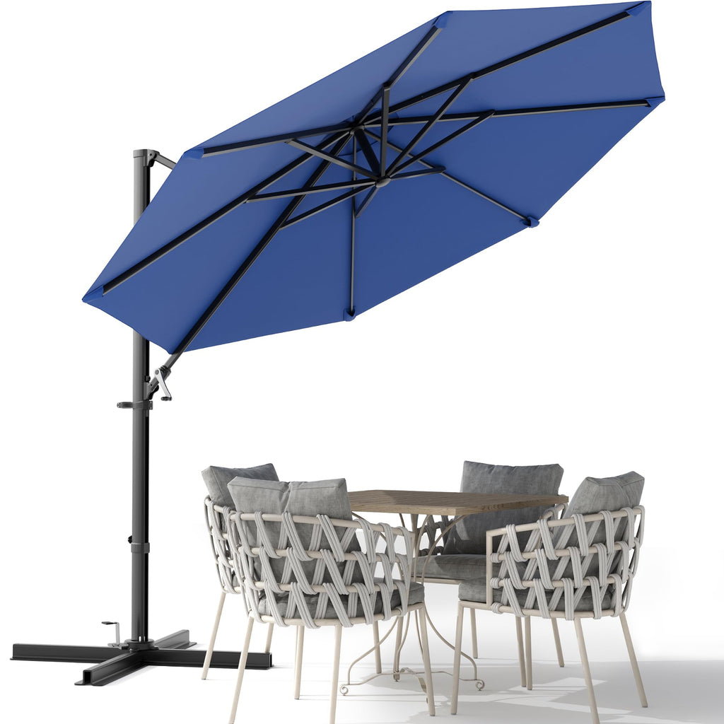 10ft Navy Blue Cantilever Patio Umbrella D730893