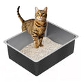 High Sided Stainless Steel Cat Litter Box B236