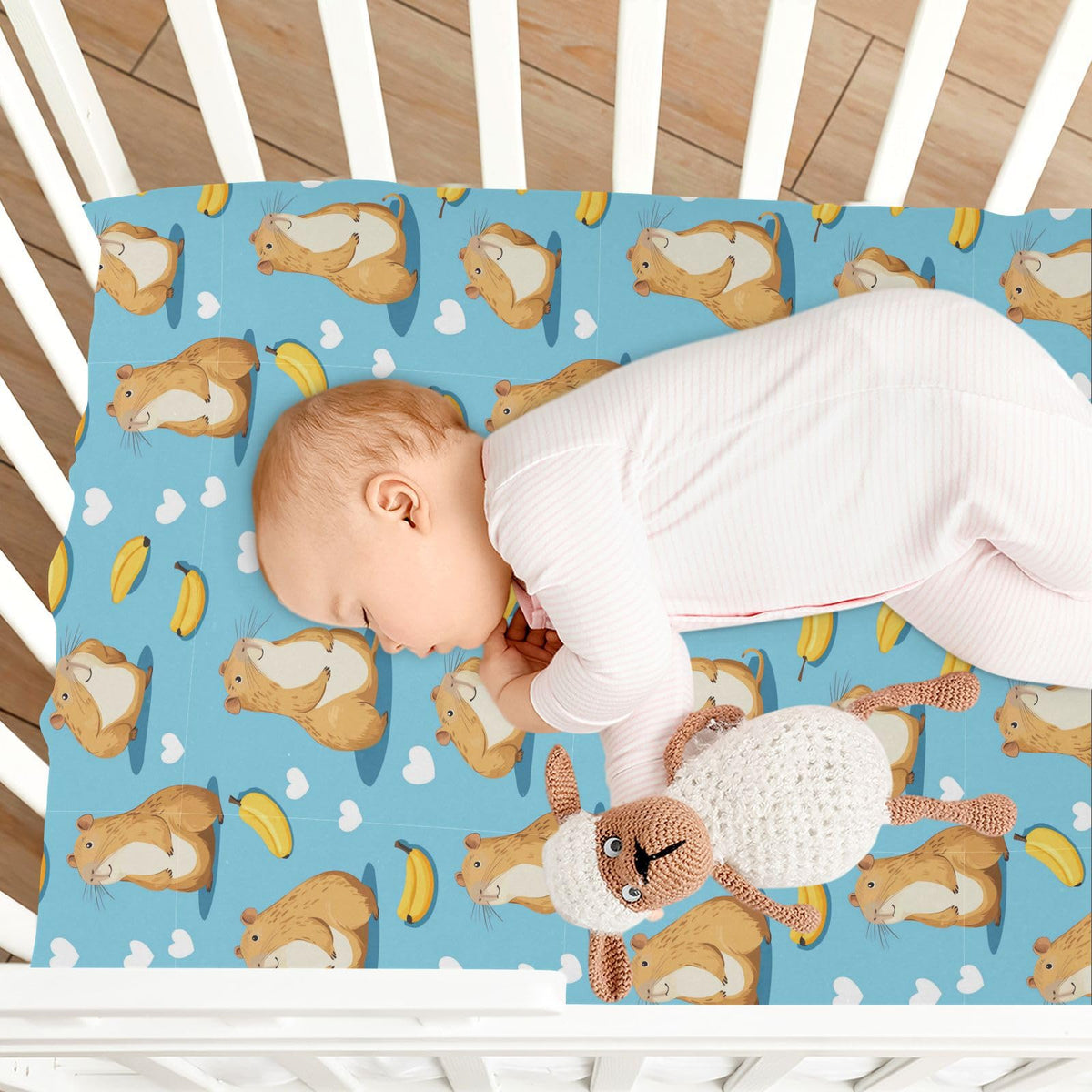 Soft Breathable Microfiber Fitted Crib Sheet, Standard Size 28in x 52in F67936