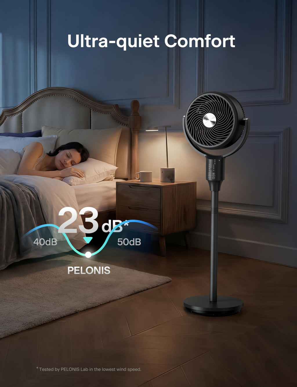 Grey Air Circulator Fan with Remote Y45007
