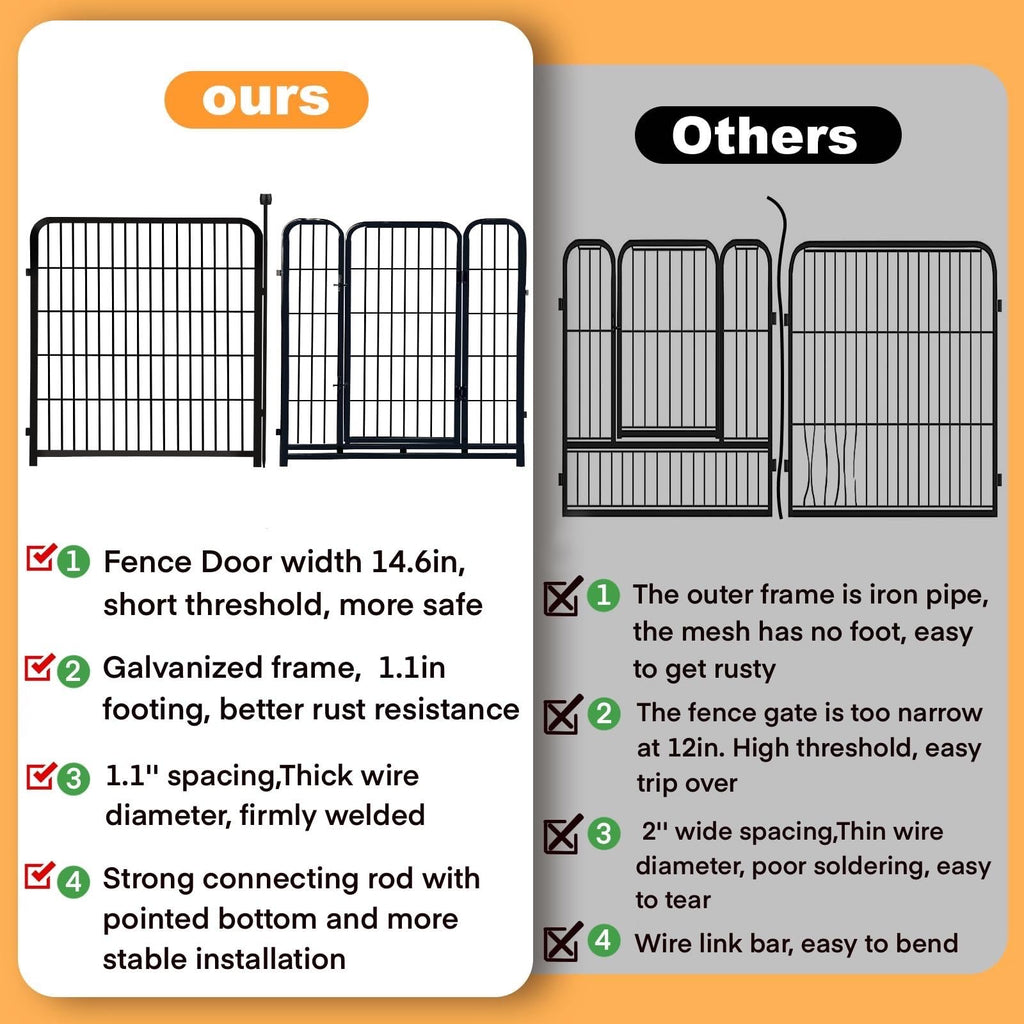 24 inch 16 Panels Metal Dog Playpen V8508