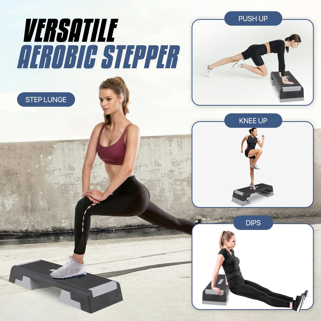 Aerobics Stepper Platform with Stackable Risers K352