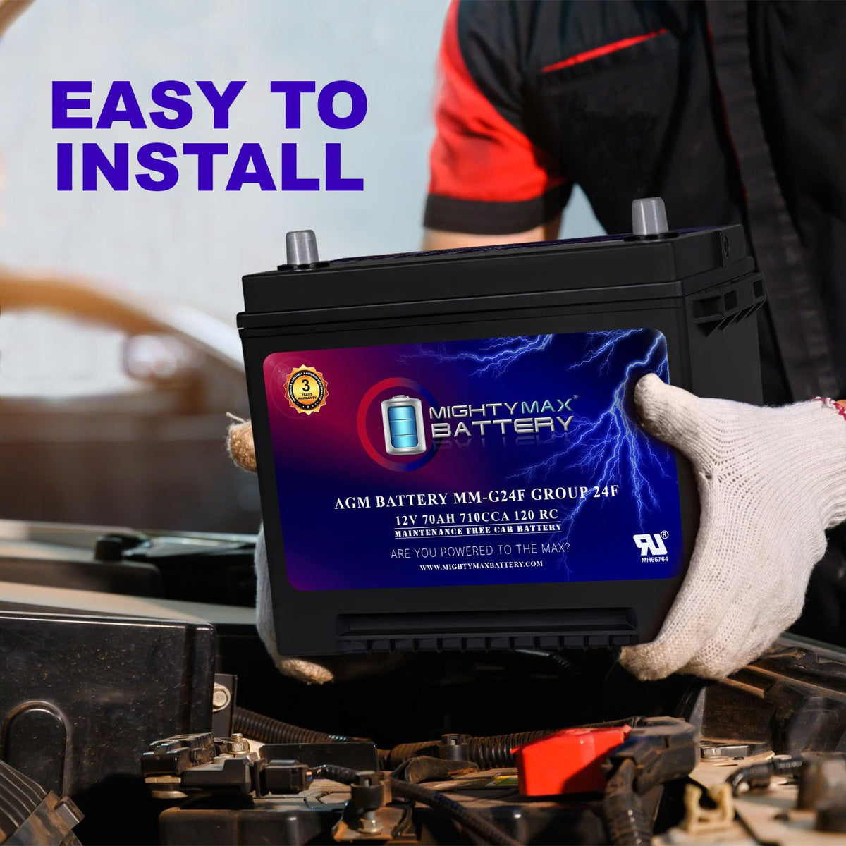 12V 70Ah AGM Replacement Battery A345002
