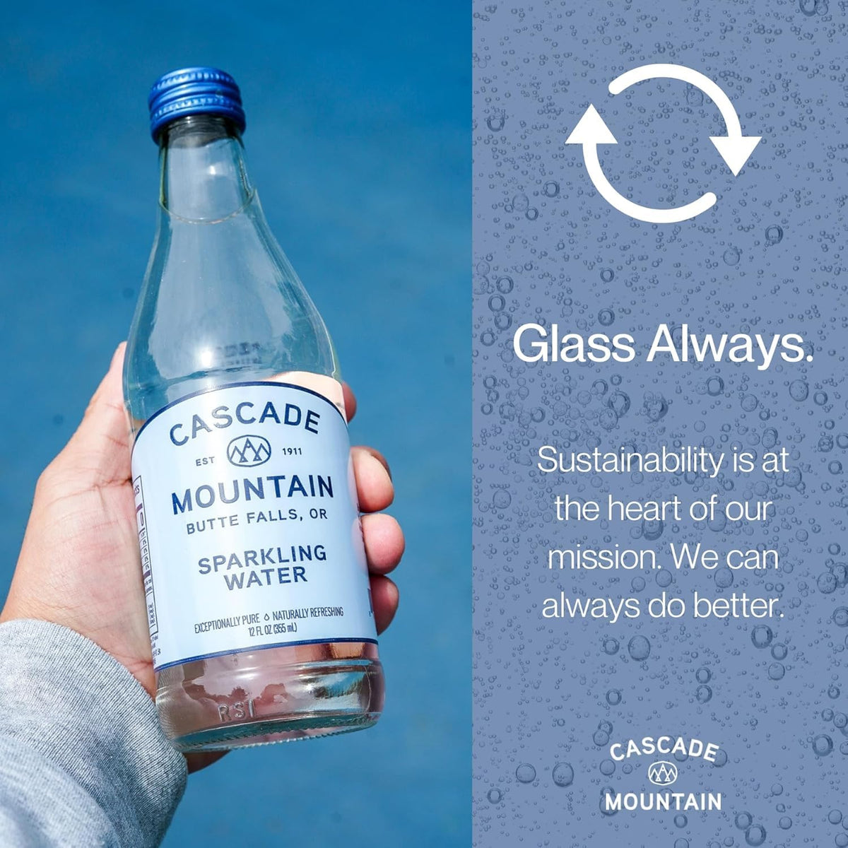 Sparkling Mineral Water in Glass Bottle 12oz 12 Pack F71596