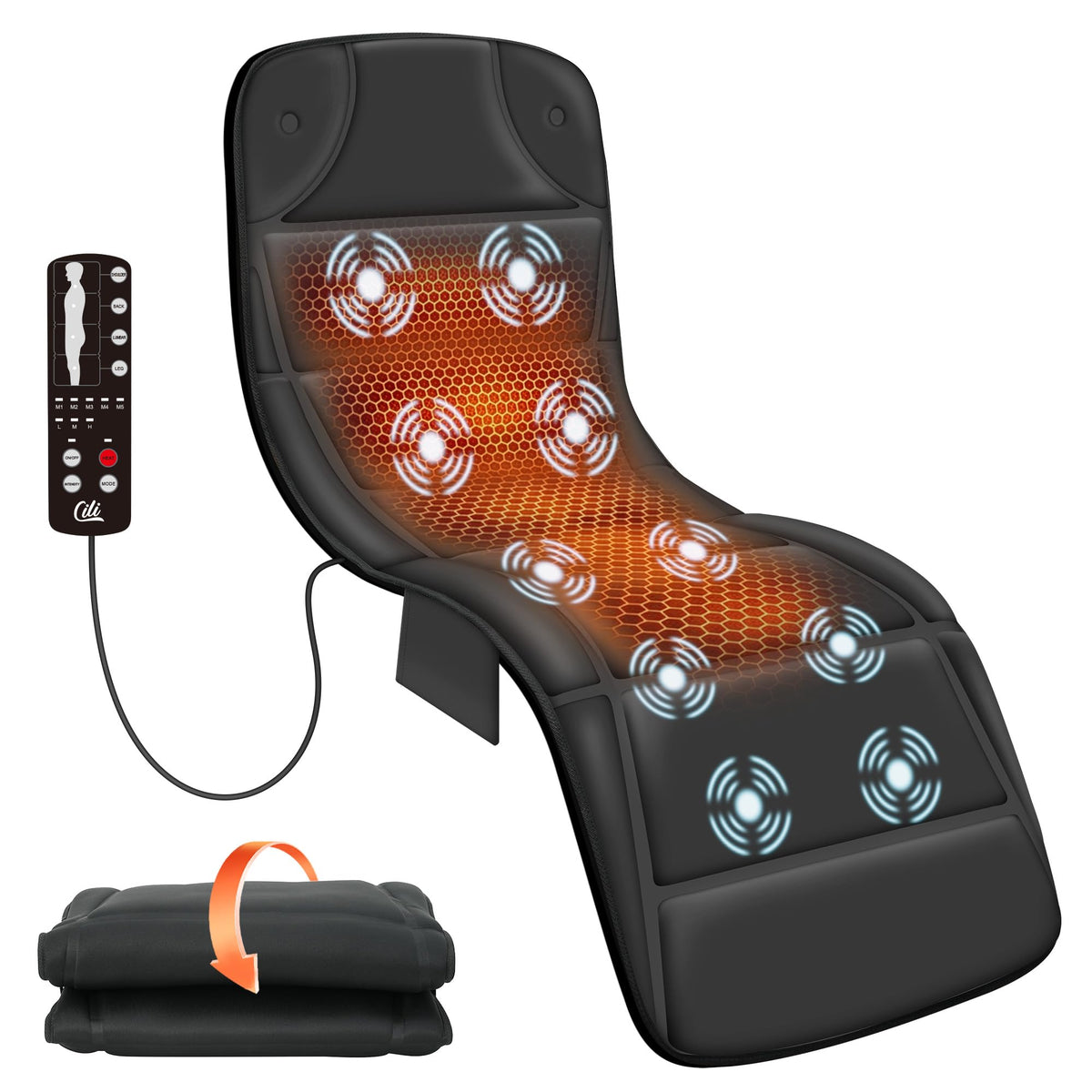 10 Vibration Motors Massage Mat with Auto Shut Off Z4471