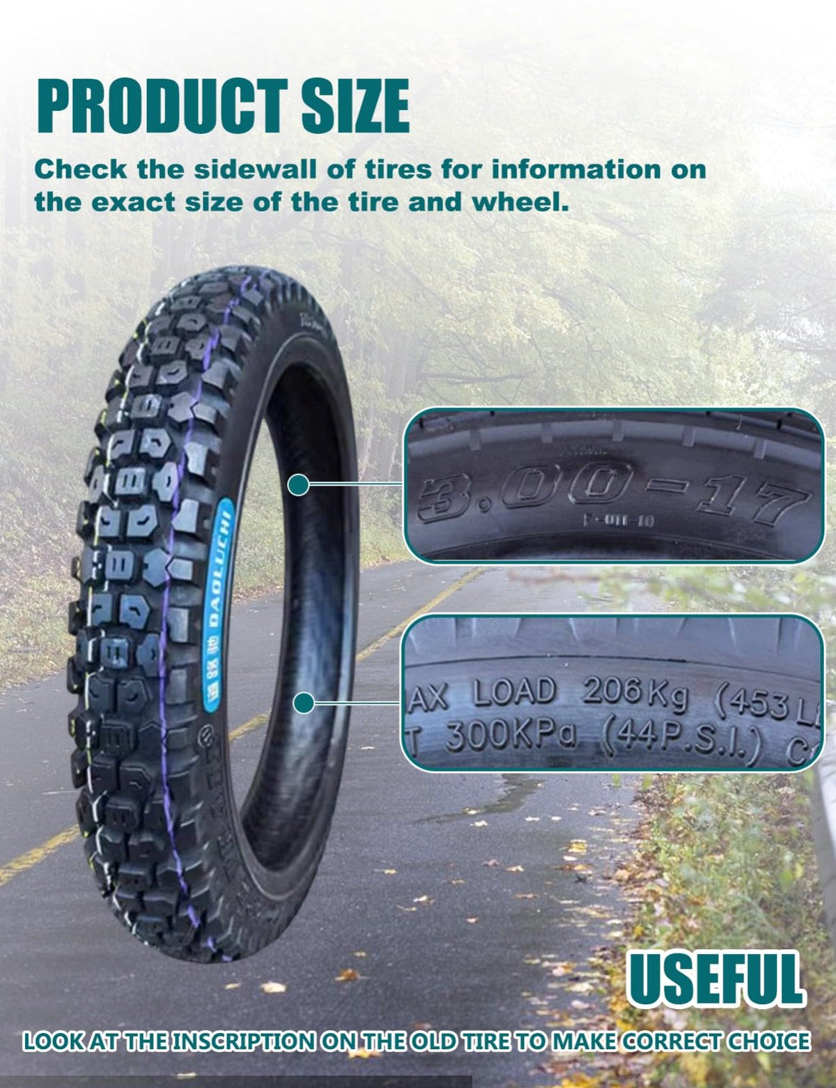 3.00-17 Scooter Tire Q69308