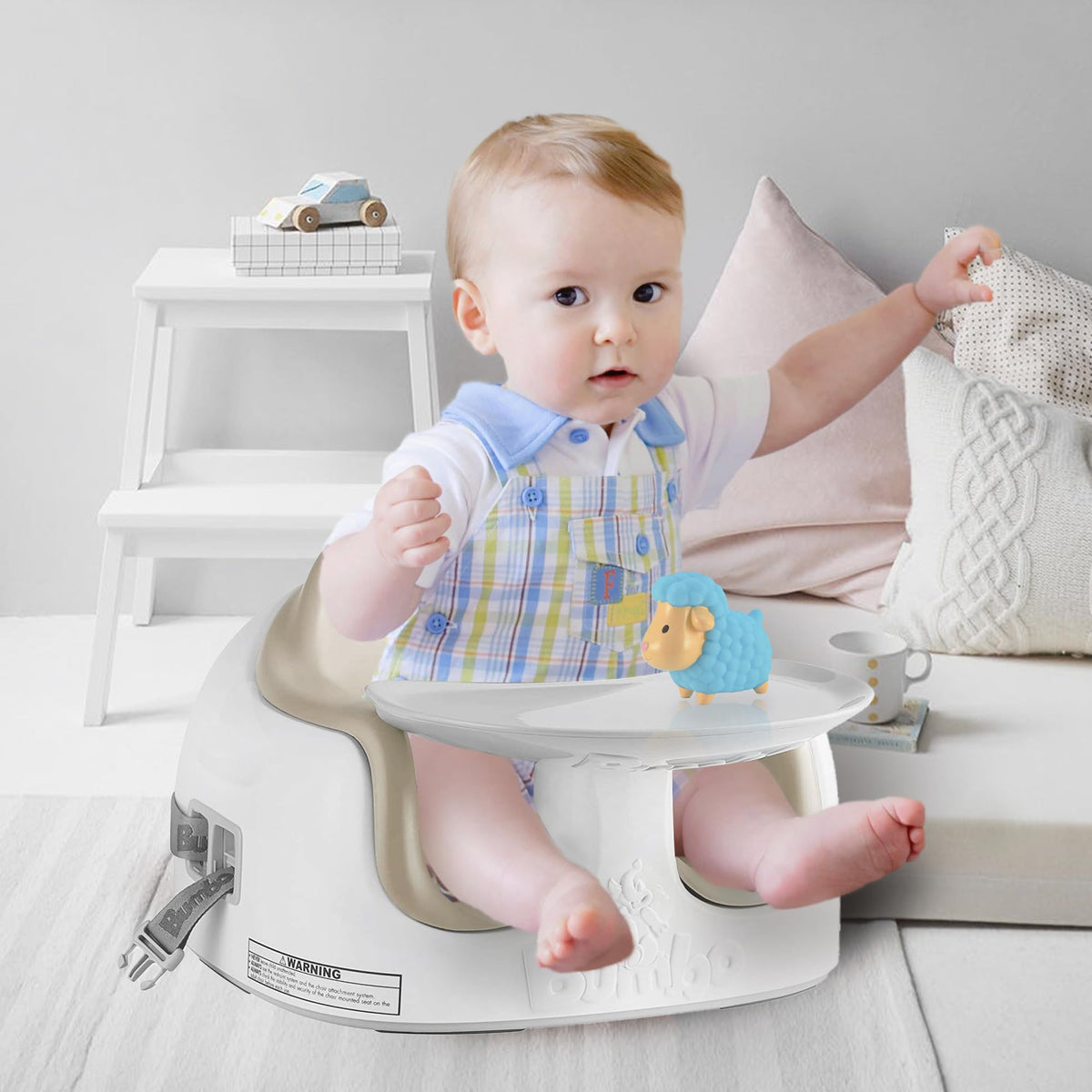 Portable Infant Multi-Seat with Tray, 6 to 36 Months, Taupe P6481
