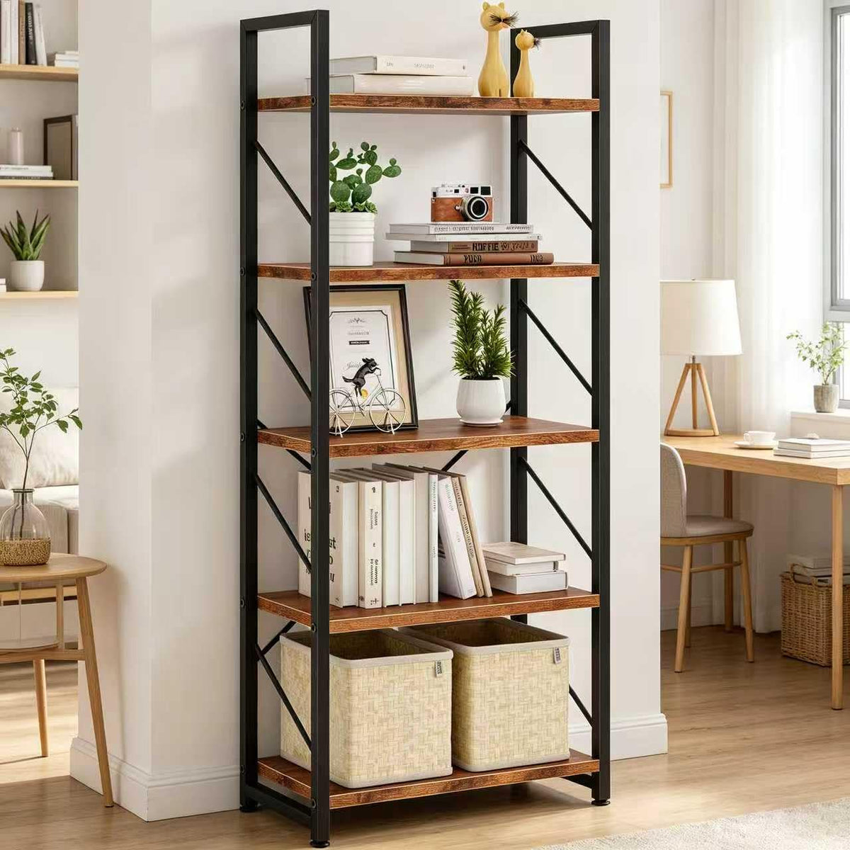 5 Tier Metal Bookshelf F59298