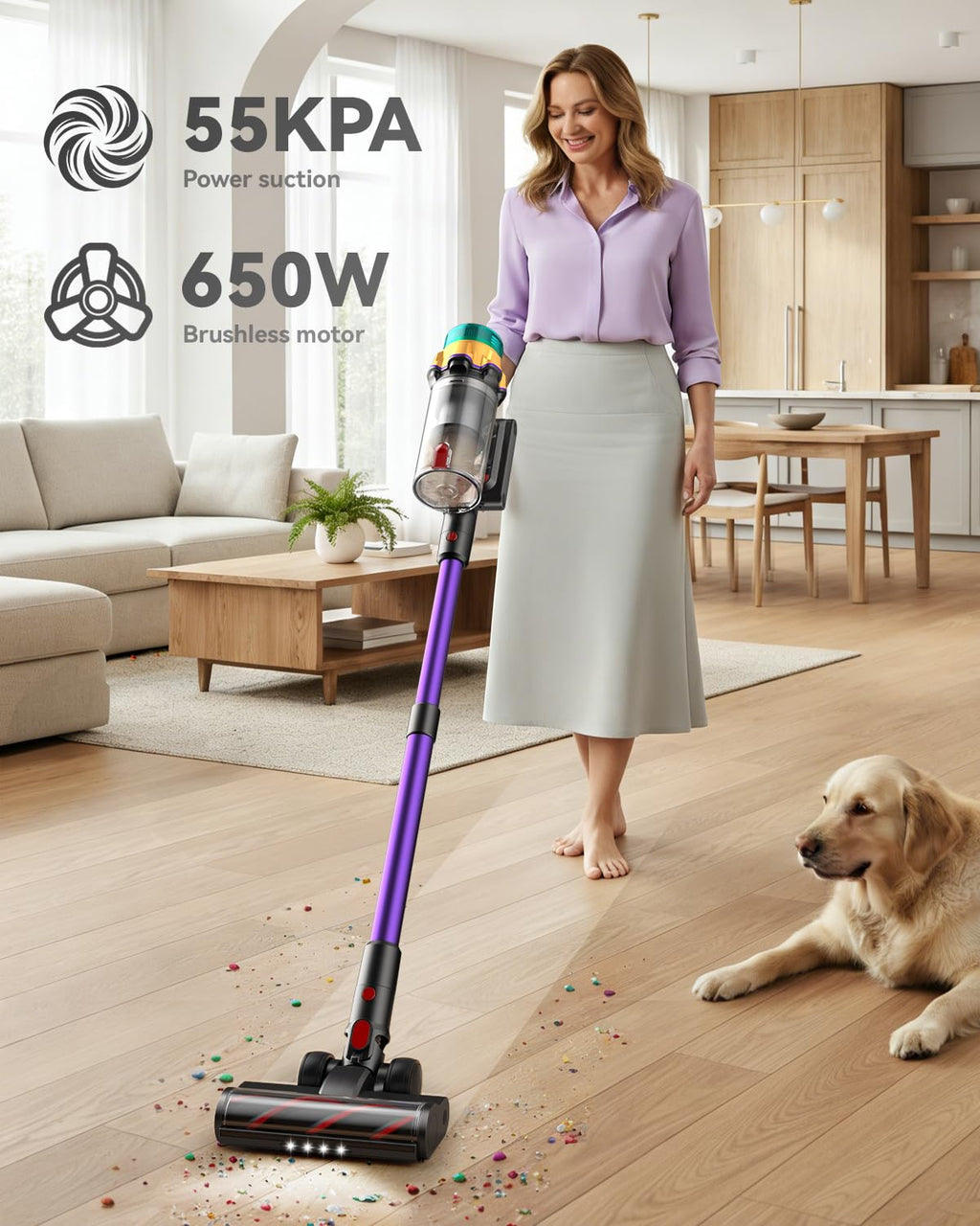 Cordless Stick Vacuum Cleaner 650W 60KPA L6865