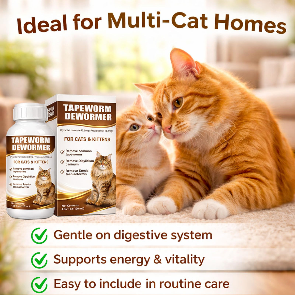 Cat Dewormer Liquid Broad Spectrum Treatment 120ml R5021