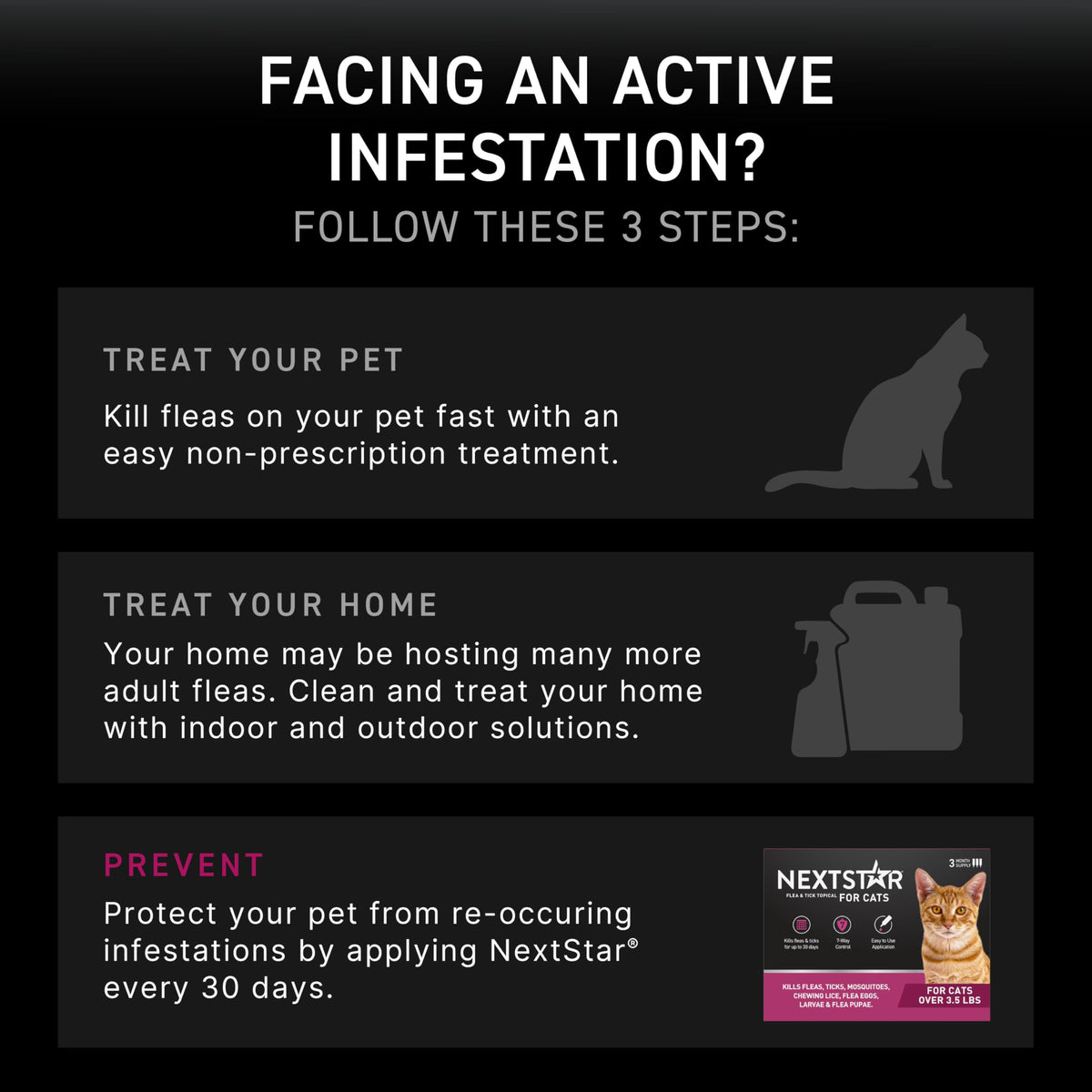 Flea & Tick Topical Cats 3-Month T8596