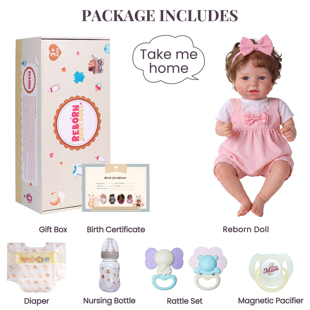 20 Inch Reborn Baby Dolls Girl with Rooted Hair B275
