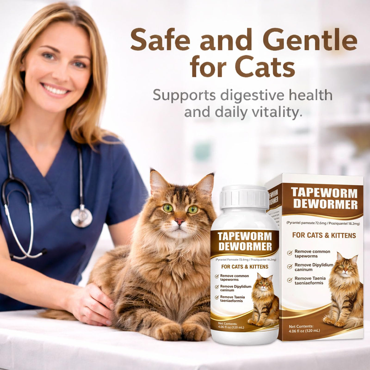 Cat Dewormer Liquid Broad Spectrum Treatment 120ml R5021