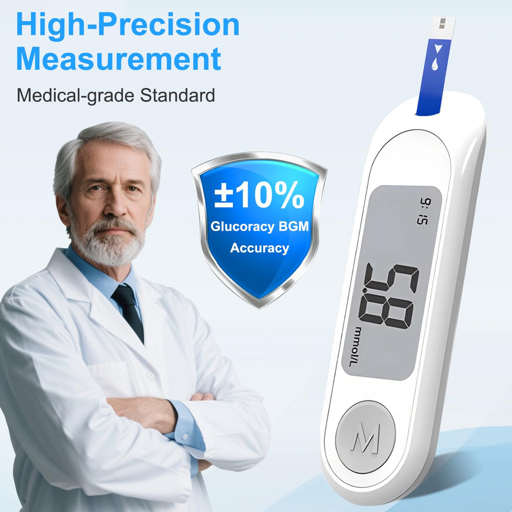 Blood Sugar Monitor Kit with 50 Test Strips & 50 Lancets Y472