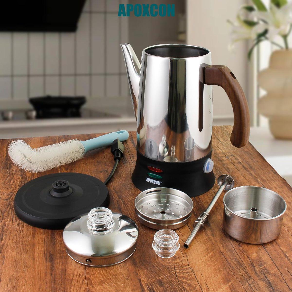 Electric Stainless Steel Coffee Percolator 8 Cup L929431