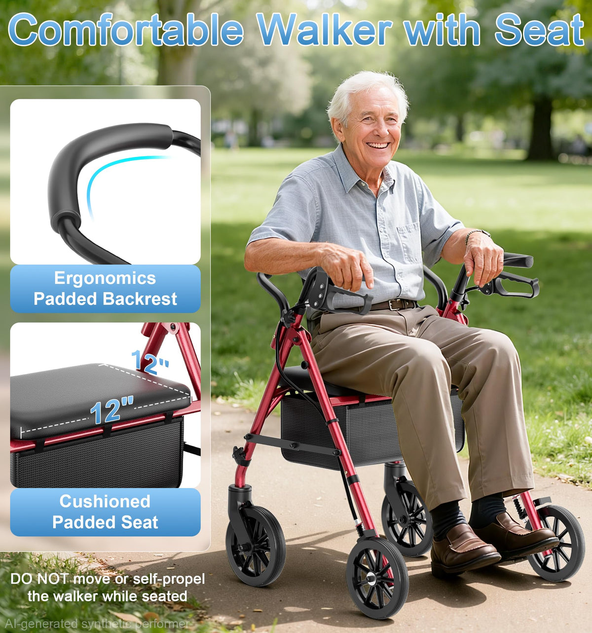 Foldable Walkers with Seat O4535