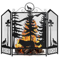 Black 3 Panel Fireplace Screen A6969