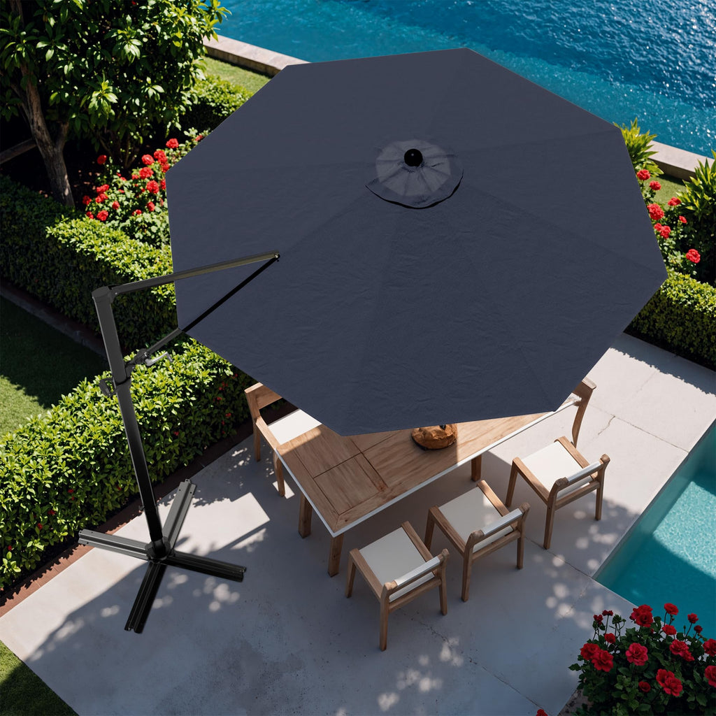 10ft Navy Blue Cantilever Patio Umbrella D730893