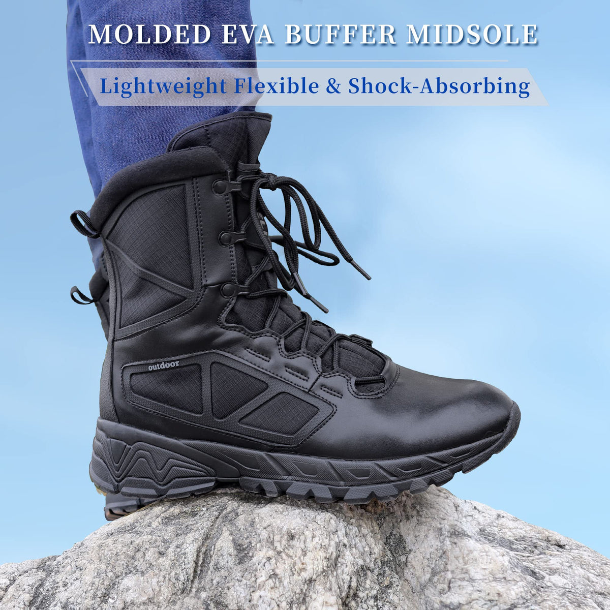 Lightweight Side Zipper Tactical Work Boots V405
