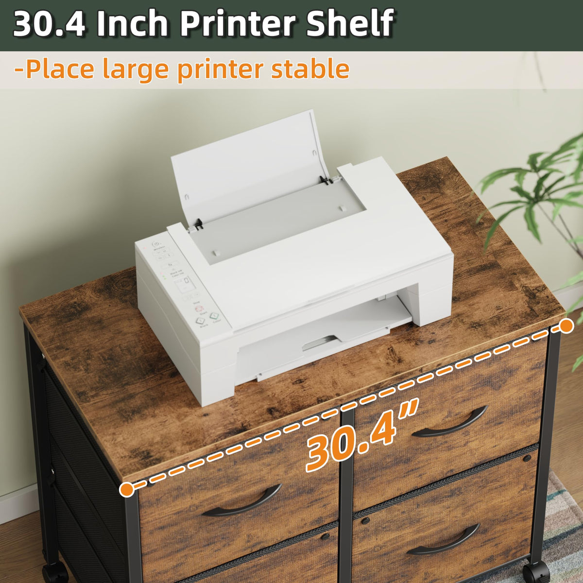 4 Drawer Mobile Lateral File Cabinet I870